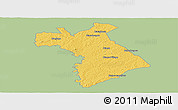 Savanna Style Panoramic Map of Dianra, single color outside
