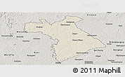 Shaded Relief Panoramic Map of Dianra, semi-desaturated