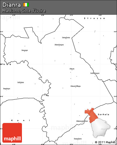 Blank Simple Map of Dianra