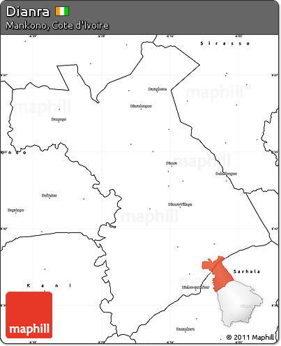 Blank Simple Map of Dianra