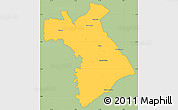 Savanna Style Simple Map of Dianra, single color outside