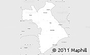 Silver Style Simple Map of Dianra