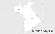 Silver Style Simple Map of Dianra, single color outside