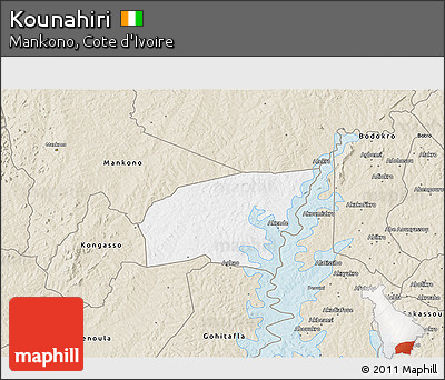 Classic Style 3D Map of Kounahiri