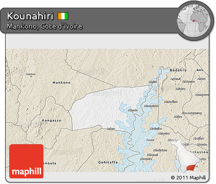 Classic Style 3D Map of Kounahiri