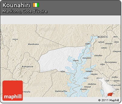 Classic Style 3D Map of Kounahiri