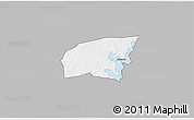 Gray 3D Map of Kounahiri, single color outside