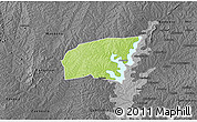 Physical 3D Map of Kounahiri, darken, desaturated