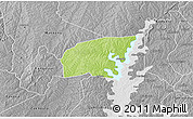 Physical 3D Map of Kounahiri, desaturated