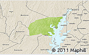 Physical 3D Map of Kounahiri, shaded relief outside