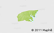 Physical 3D Map of Kounahiri, single color outside