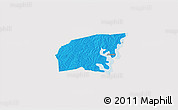 Political 3D Map of Kounahiri, cropped outside