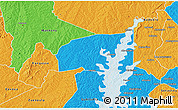 Political 3D Map of Kounahiri