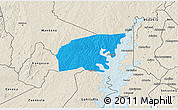 Political 3D Map of Kounahiri, shaded relief outside