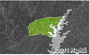 Satellite 3D Map of Kounahiri, darken, desaturated