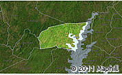Satellite 3D Map of Kounahiri, darken
