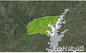 Satellite 3D Map of Kounahiri, darken, semi-desaturated