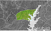 Satellite 3D Map of Kounahiri, desaturated