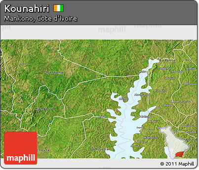 Satellite 3D Map of Kounahiri