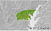 Satellite 3D Map of Kounahiri, lighten, desaturated
