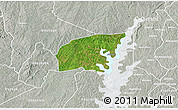 Satellite 3D Map of Kounahiri, lighten, semi-desaturated