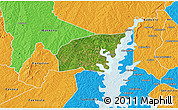 Satellite 3D Map of Kounahiri, political outside