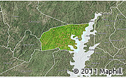 Satellite 3D Map of Kounahiri, semi-desaturated