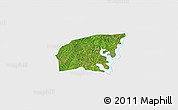 Satellite 3D Map of Kounahiri, single color outside
