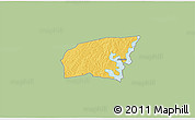 Savanna Style 3D Map of Kounahiri, single color outside