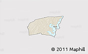 Shaded Relief 3D Map of Kounahiri, cropped outside