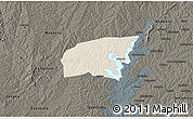 Shaded Relief 3D Map of Kounahiri, darken