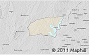 Shaded Relief 3D Map of Kounahiri, desaturated