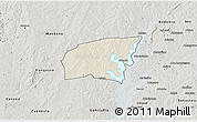 Shaded Relief 3D Map of Kounahiri, semi-desaturated