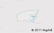 Silver Style 3D Map of Kounahiri, single color outside