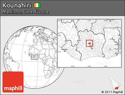 Blank Location Map of Kounahiri