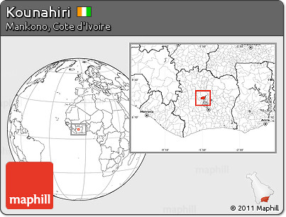 Blank Location Map of Kounahiri