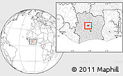 Blank Location Map of Kounahiri, highlighted country, within the entire country