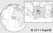 Blank Location Map of Kounahiri, highlighted country, highlighted parent region