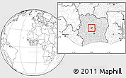 Blank Location Map of Kounahiri, highlighted country