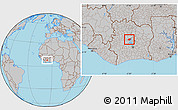 Gray Location Map of Kounahiri