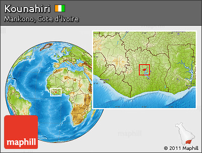 Physical Location Map of Kounahiri