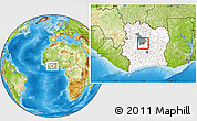 Physical Location Map of Kounahiri, highlighted country, highlighted parent region