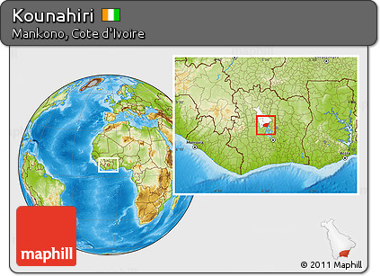 Physical Location Map of Kounahiri, highlighted parent region