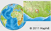 Physical Location Map of Kounahiri, highlighted parent region