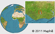 Satellite Location Map of Kounahiri