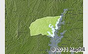 Physical Map of Kounahiri, darken