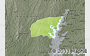 Physical Map of Kounahiri, darken, semi-desaturated