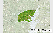 Satellite Map of Kounahiri, lighten