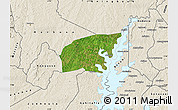 Satellite Map of Kounahiri, shaded relief outside