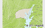 Shaded Relief Map of Kounahiri, physical outside